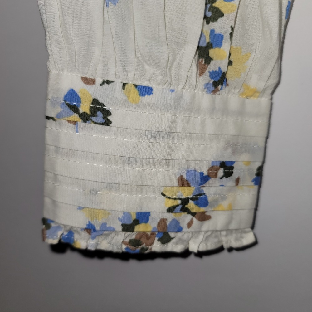 Talbots Floral Button Down Ruffle Long Sleeves M … - image 8